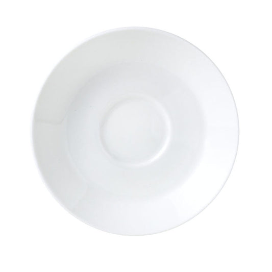 Steelite Monaco Vitrified Porcelain White Round Saucer 15.25cm Pack of 36