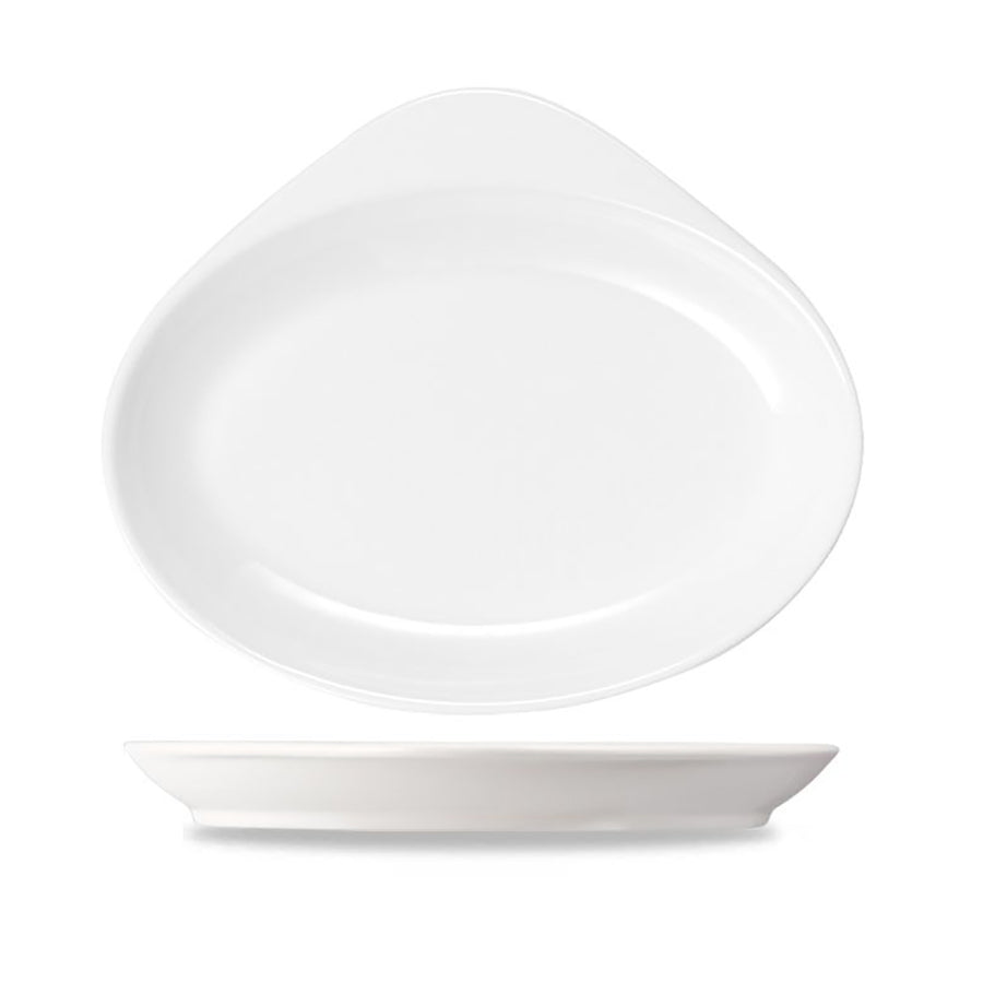 Churchill Cook & Serve Alchemy Fine China White Oval Dish 16.2cm 7.25oz Pack of 12