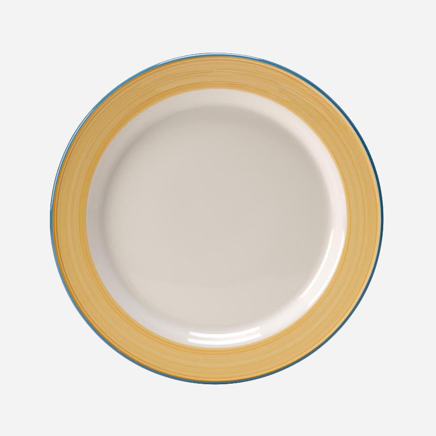 Steelite Rio Vitrified Porcelain Round Yellow Plate 25.5cm. Pack of 24