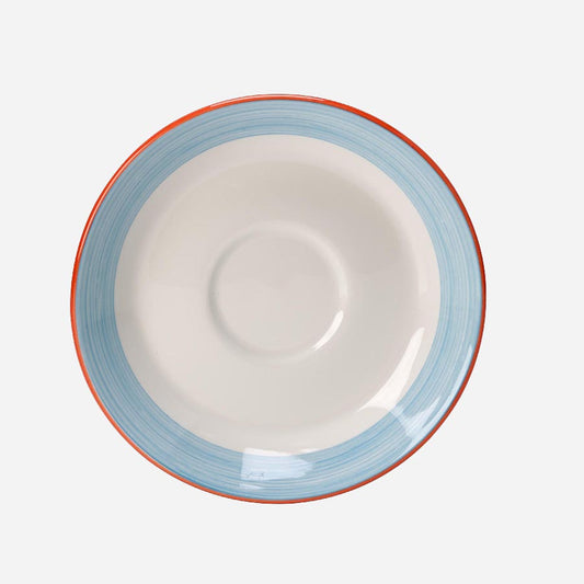 Steelite Rio Vitrified Porcelain Round Blue Slimline Saucer 15.25cm Pack of 36