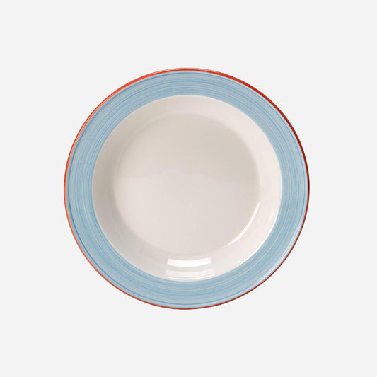 Steelite Rio Vitrified Porcelain Round Blue Soup Plate 21.5cm Pack of 24