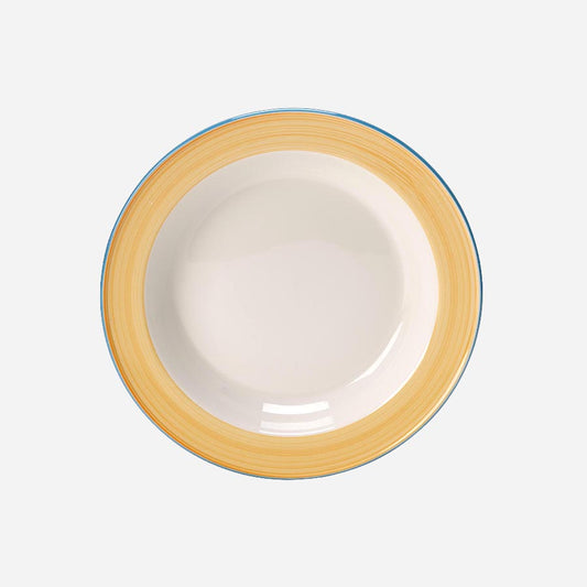 Steelite Rio Vitrified Porcelain Round Yellow Soup Plate 21.5cm Pack of 24