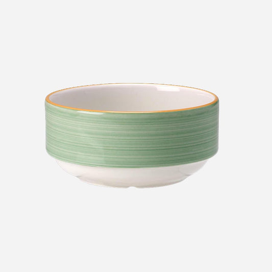 Steelite Rio Vitrified Porcelain Round Green Unhandled Soup Cup 28.5cl Pack of 36