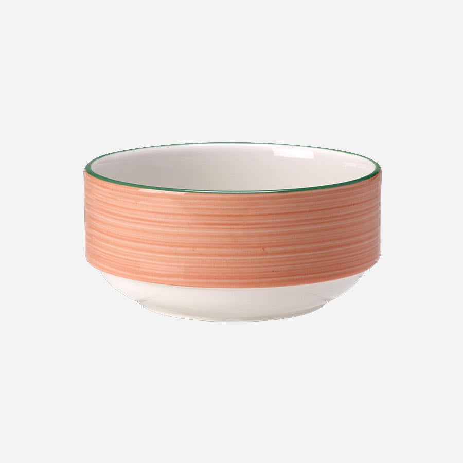 Steelite Rio Vitrified Porcelain Round Pink Unhandled Soup Cup 28.5cl Pack of 36