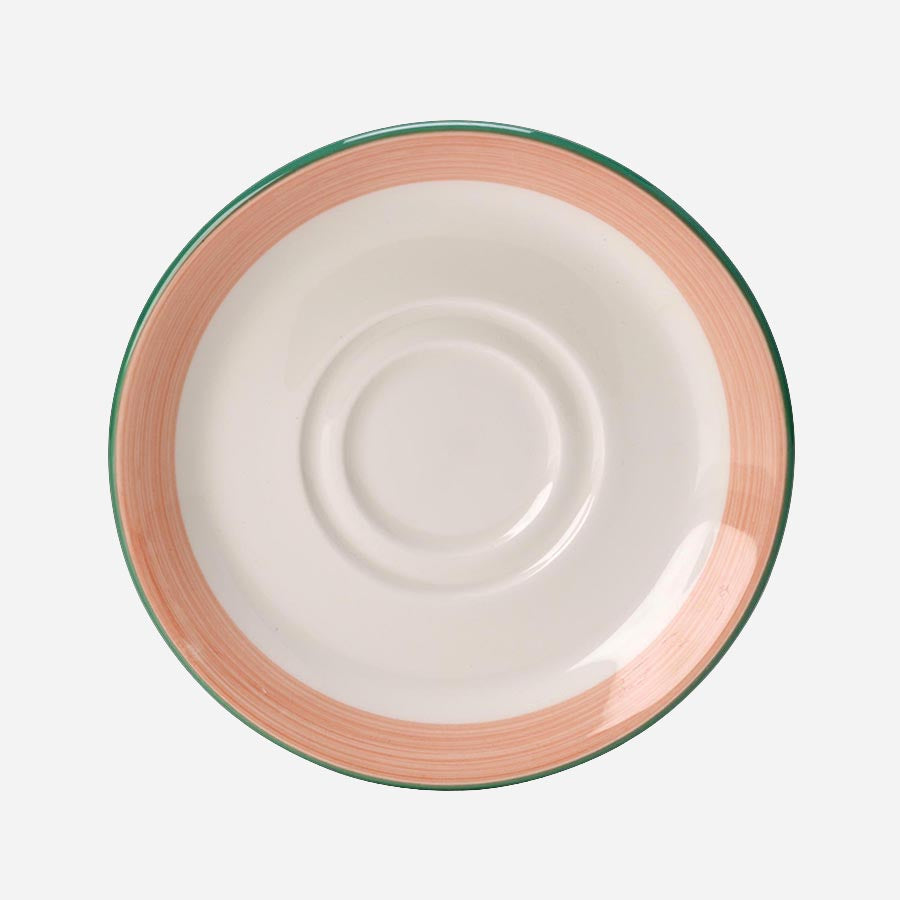 Steelite Rio Vitrified Porcelain Round Pink Double Well Saucer 14.5cm Pack of 36