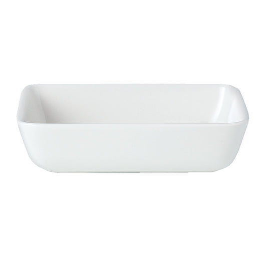 Steelite Simplicity Vitrified Porcelain White Rectangular Trays 12.3x16.5cm Pack of 12