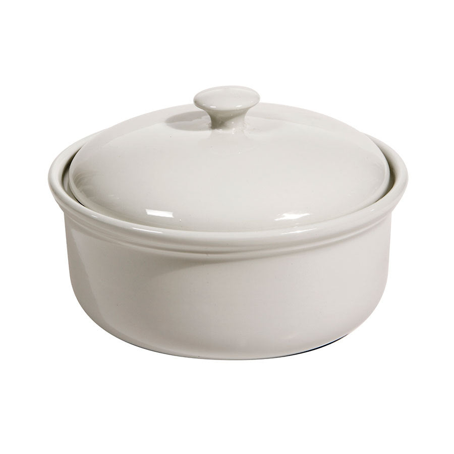 Steelite Simplicity Cookware Vitrified Porcelain White Round Casserole Dish 2ltr Pack of 3