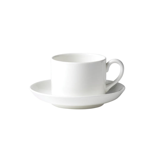 Wedgwood Connaught Bone China White Stacking Cup 20cl 7oz Pack of 4