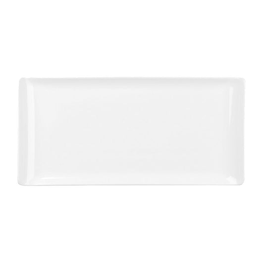 Churchill Buffet Alchemy Fine China White Rectangular Buffet Tray 32.5x53cm Pack of 2