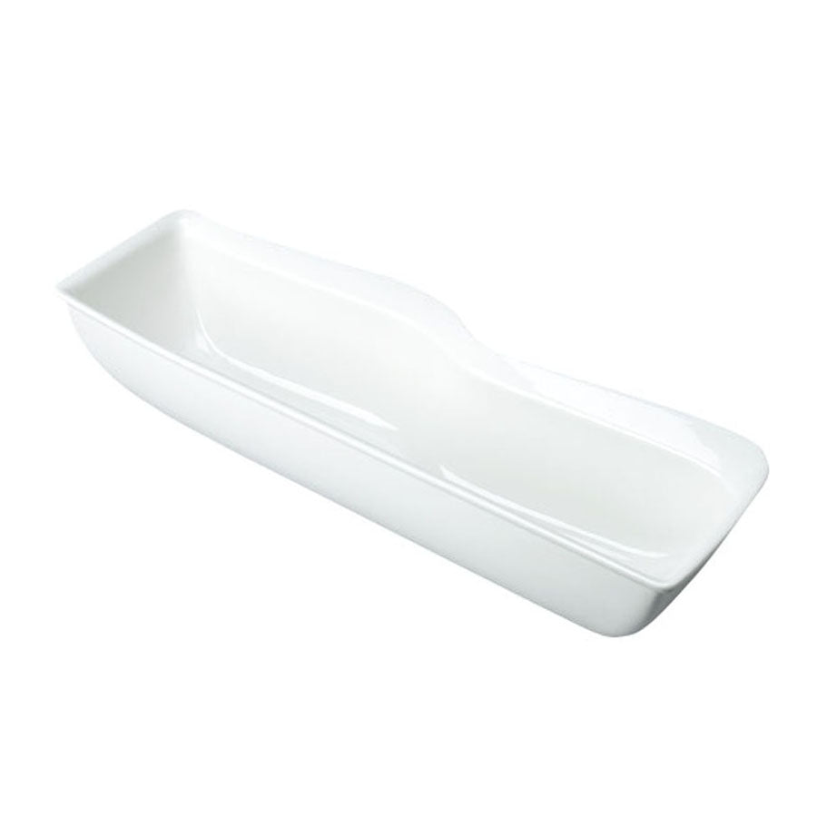 Churchill Counterwave Alchemy Fine China White 2/4 Gastronorm Deep Serving Dish 50x16cm 3.5 Litre Pack of 2