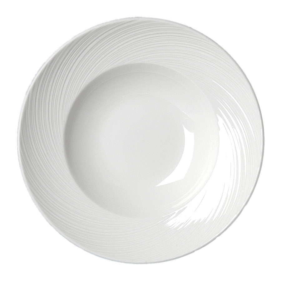 Steelite Spyro Vitrified Porcelain White Round Nouveau Bowl 30cm Pack of 6