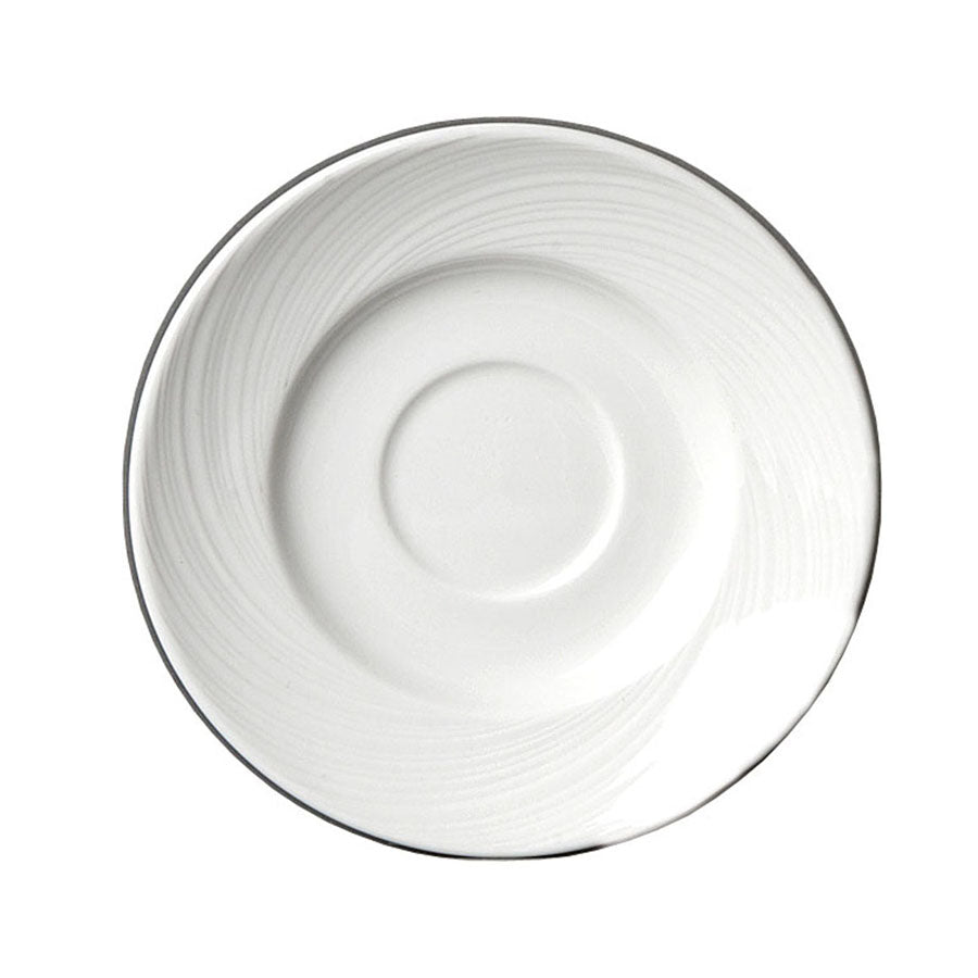 Steelite Spyro Vitrified Porcelain White Round Saucer 11.75cm Pack of 36