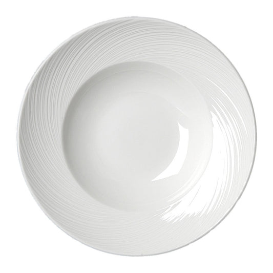 Steelite Spyro Vitrified Porcelain White Round Nouveau Bowl 27cm Pack of 6