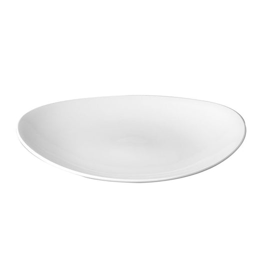 Churchill Orbit Vitrified Porcelain White Oval Coupe Plate 27x22.9cm Pack of 12