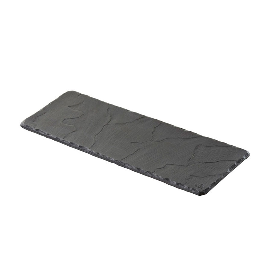 Revol Basalt Ceramic Black Rectangular Tray 30x11cm Pack of 6