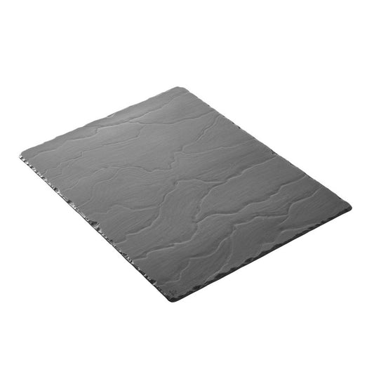 Revol Basalt Ceramic Black Rectangular Tray 40x30cm Pack of 2