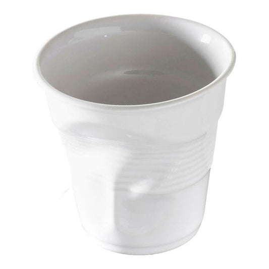 Revol Crumple Collection Porcelain White Crumpled Espresso Tumbler 8cl Pack of 6