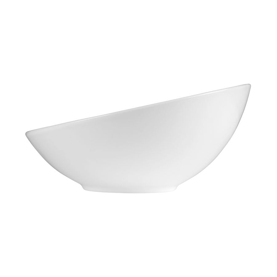 Churchill Art De Cuisine Porcelain White Round Menu Medium Slanted Bowl 17.5x6.3cm 40cl Pack of 6