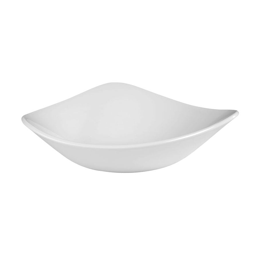 Churchill Lotus Vitrified Porcelain White Triangular Bowl 18.5x6.3cm 37cl 13oz Pack of 12