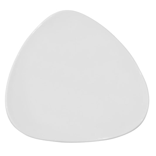 Churchill Lotus Vitrified Porcelain White Triangular Plate 26.5cm Pack of 12