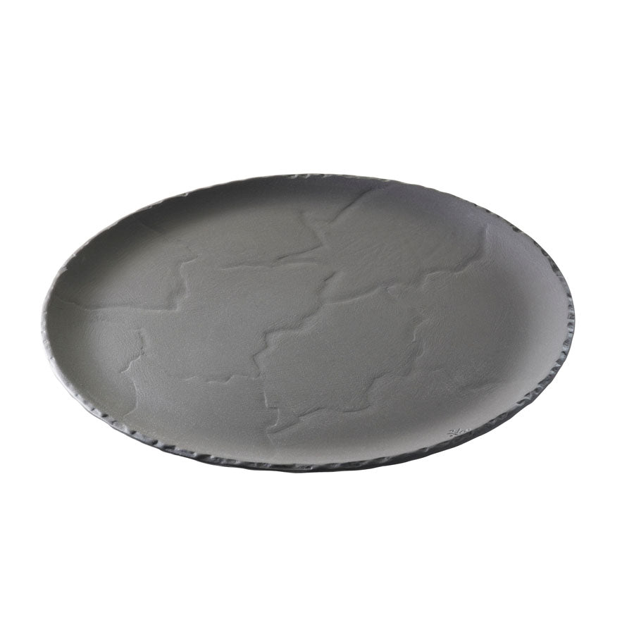 Revol Basalt Ceramic Black Round Flat Plate 28.5cm Pack of 4