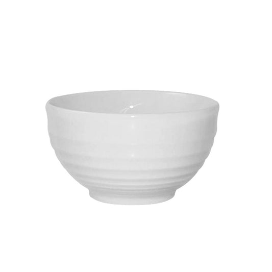 Churchill Bit On The Side Vitrified Porcelain Round White Ripple Bowl 56cl Pack of 6