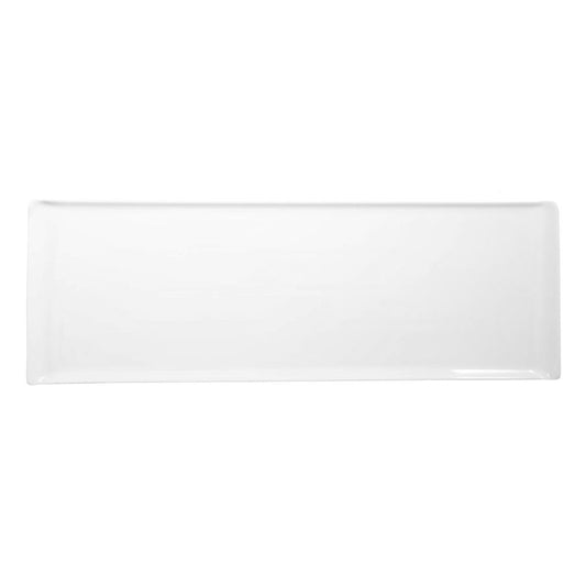 Churchill Buffet Alchemy Fine China White Rectangular Buffet Tray 20x58cm Pack of 4