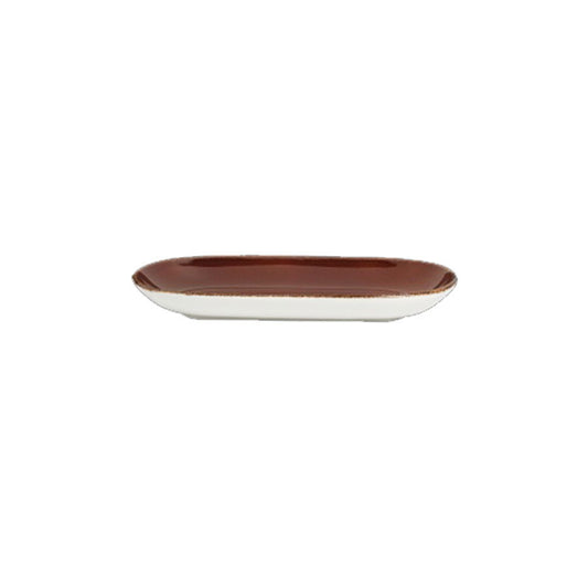 Steelite Terramesa Vitrified Porcelain Mocha Rectangular Tray 10x5 Inch Pack of 6