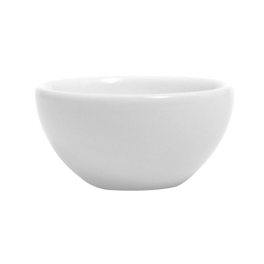 Churchill Bit On The Side Vitrified Porcelain Round White Butter Dish Curved 2.8cl Pack of 12