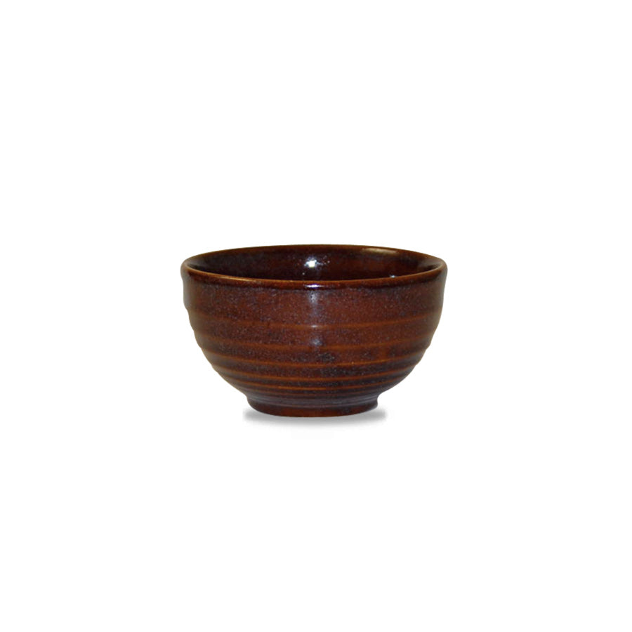 Churchill Bit On The Side Vitrified Porcelain Round Cinnamon Ripple Bowl 56cl Pack of 6