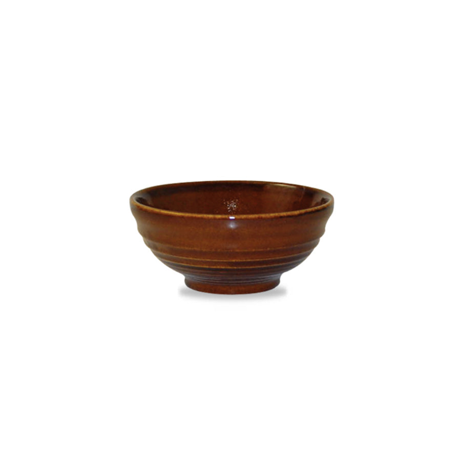 Churchill Bit On The Side Vitrified Porcelain Round Cinnamon Ripple Bowl 28.5cl Pack of 12