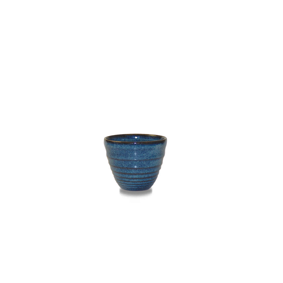 Churchill Bit On The Side Vitrified Porcelain Round Sapphire Ripple Dipper Pot 11cl Pack of 12