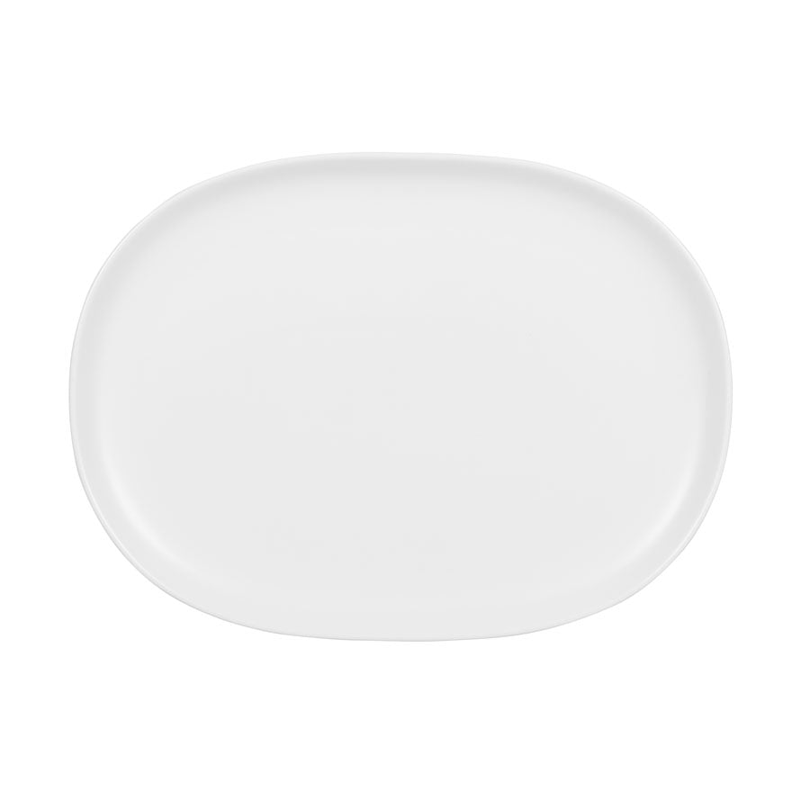 Churchill Moonstone Alchemy Fine China White Oval Plate 35.5x26.5cm Pack of 6