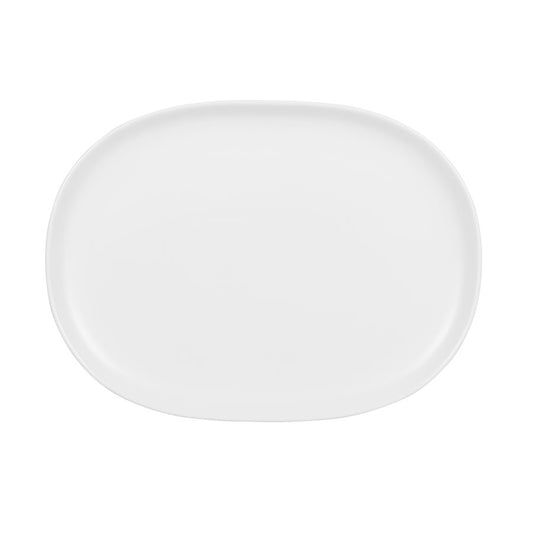 Churchill Moonstone Alchemy Fine China White Oval Plate 35.5x26.5cm Pack of 6