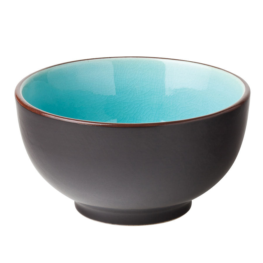 Utopia Soho Stoneware Aqua Blue Round Rice Bowl 12cm 4.75 Inch 33cl 11.5oz Pack of 6