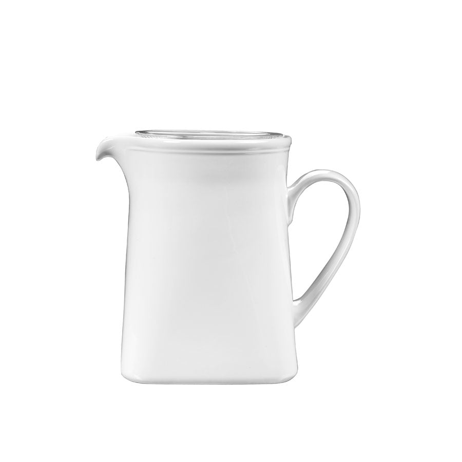 Churchill Counter Serve Vitrified Porcelain White Square Jug 12x18cm 1.5 Litre Pack of 2