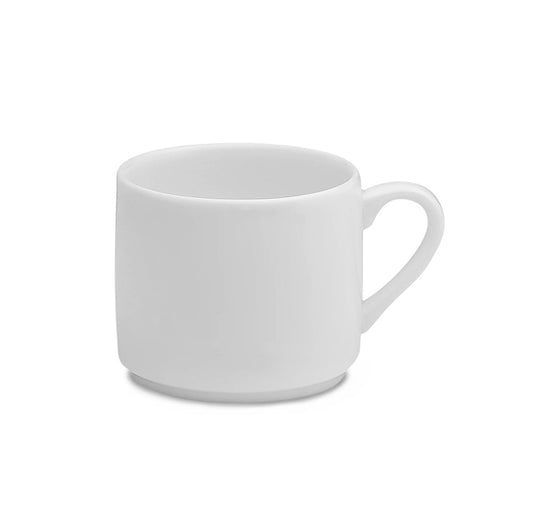 Elia Glacier Bone China White Cup 10cl Pack of 6