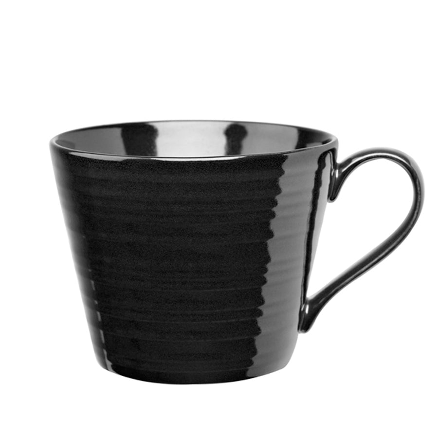 Churchill Art De Cuisine Stoneware Black Rustics Snug Mug 35.5cl 12oz Pack of 6