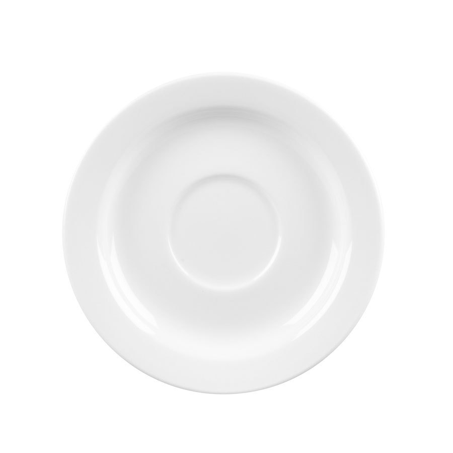 Churchill Profile Vitrified Porcelain White Round Saucer 15cm Pack of 12