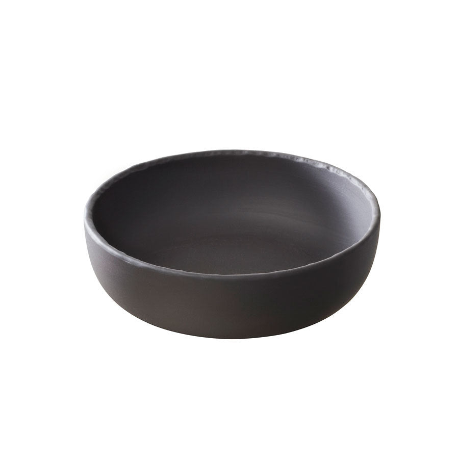 Revol Basalt Ceramic Black Round Gourmet Plate 17x5cm 70cl Pack of 4