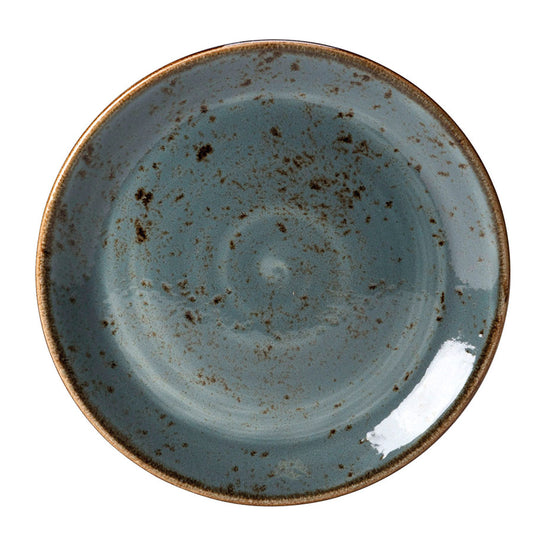 Steelite Craft Vitrified Porcelain Blue Round Coupe Plate 30cm Pack of 12