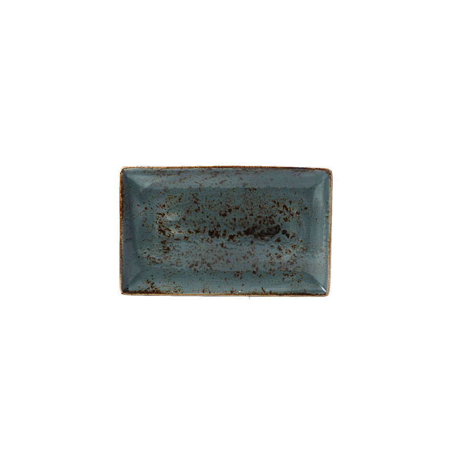 Steelite Craft Vitrified Porcelain Blue Rectangular One Plate 27cmx16.75 cm 27cmx16.75 cm Pack of 6