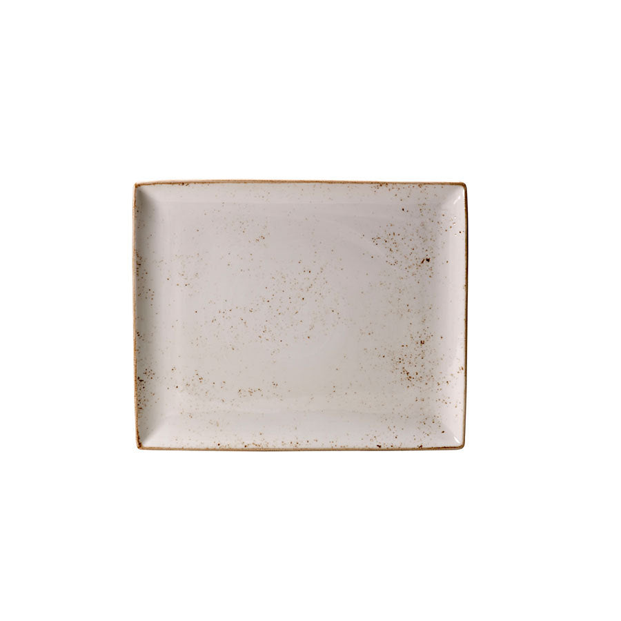 Steelite Craft Vitrified Porcelain White Rectangular Two Plate 33cmx27cm Pack of 6