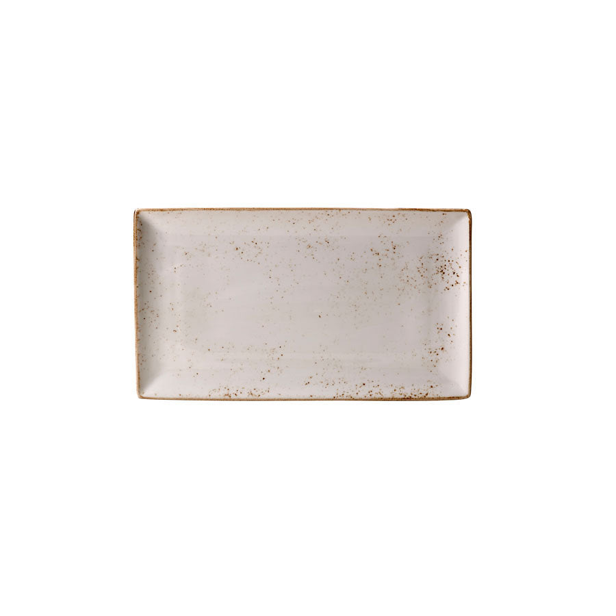 Steelite Craft Vitrified Porcelain White Rectangular Three Plate 33cmx19cm Pack of 6