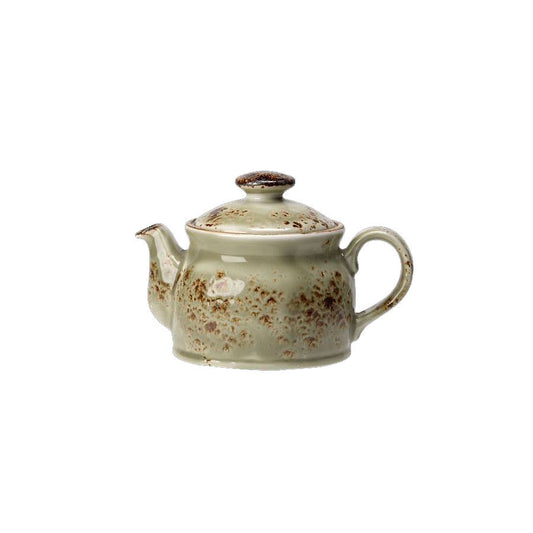 Steelite Craft Vitrified Porcelain Green Club Teapot 15oz Pack of 6