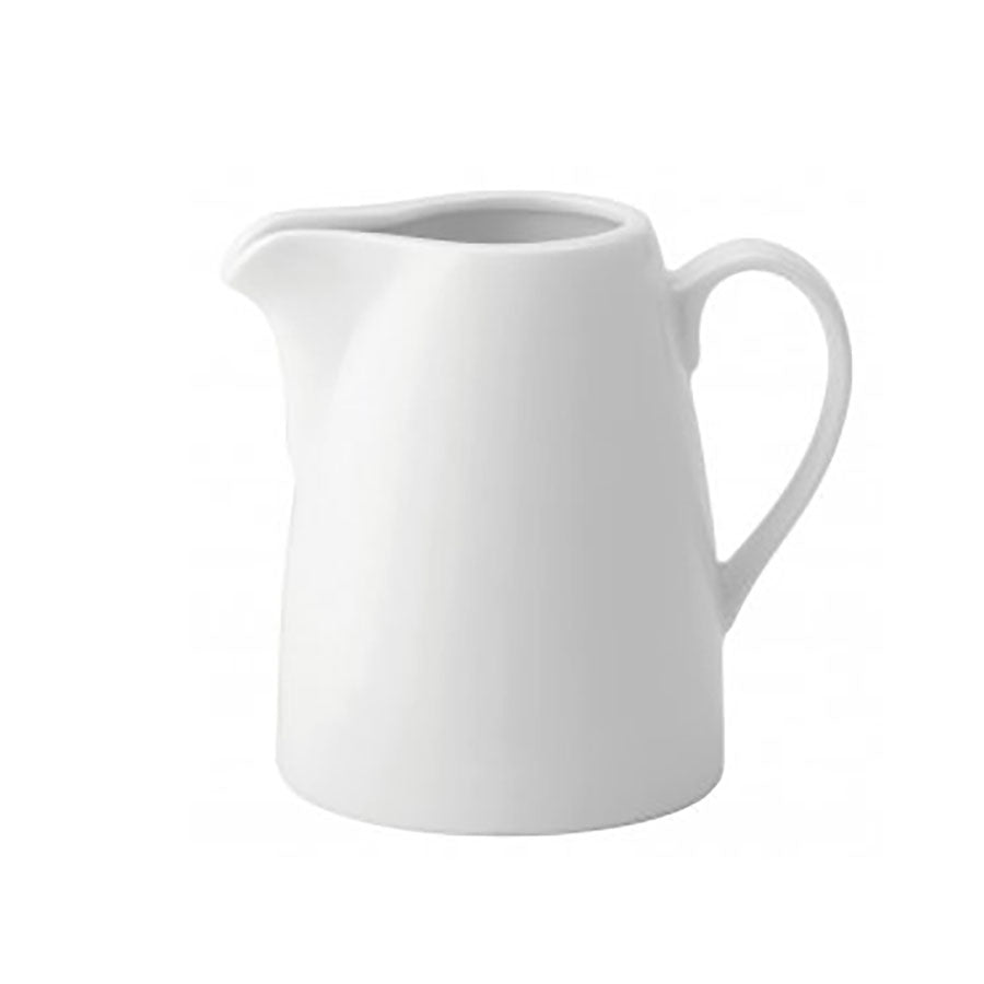 Utopia Anton Black Fine China White Jug 28cl 10oz Pack of 6