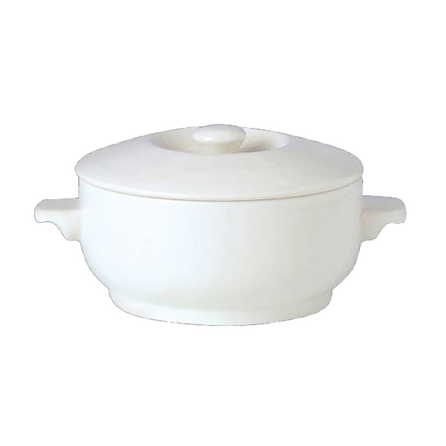 Steelite Simplicity Vitrified Porcelain White Round Soup Bowl No Lid 42.5cl Pack of 6