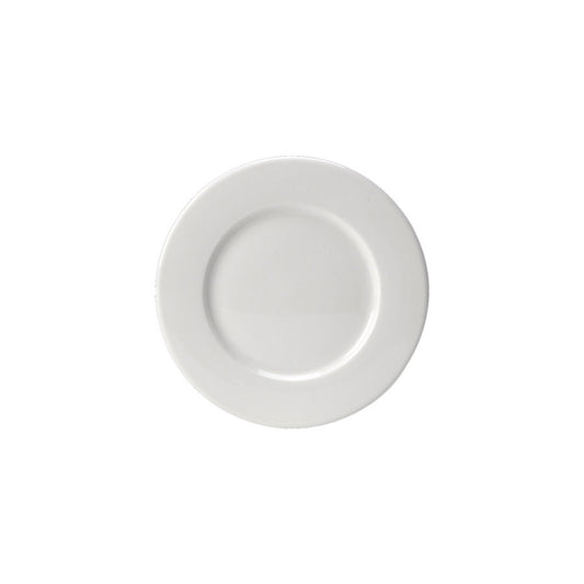 Steelite Monaco Vitrified Porcelain White Round Fine Dining Wide Rim Plate 16cm Pack of 36