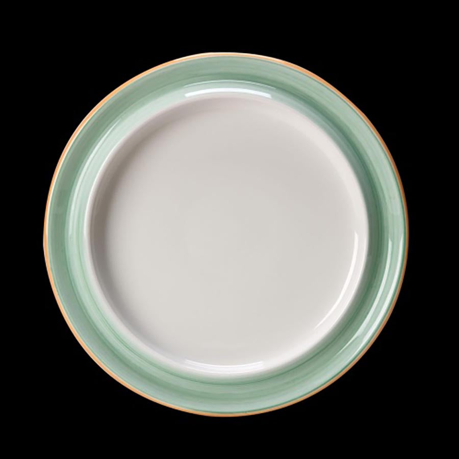 Steelite Freedom Vitrified Porcelain Green Round Plate 10in 25cm Pack of 6