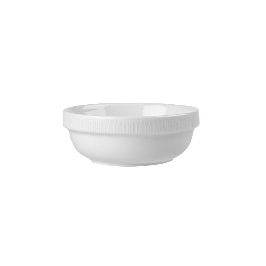 Churchill Bamboo Vitrified Porcelain White Stacking Bowl 10oz 28cl Pack of 6